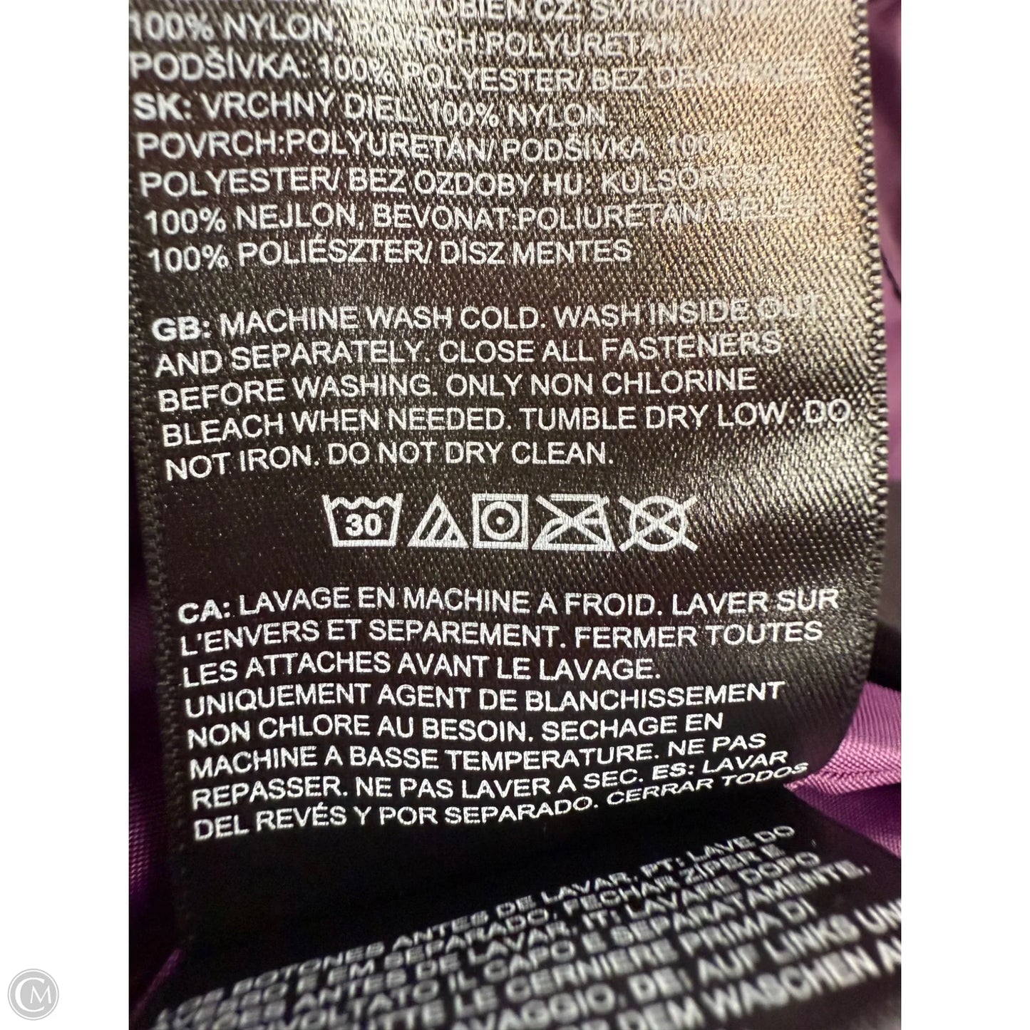 Jacket Windbreaker By The North Face In Purple, Size: M