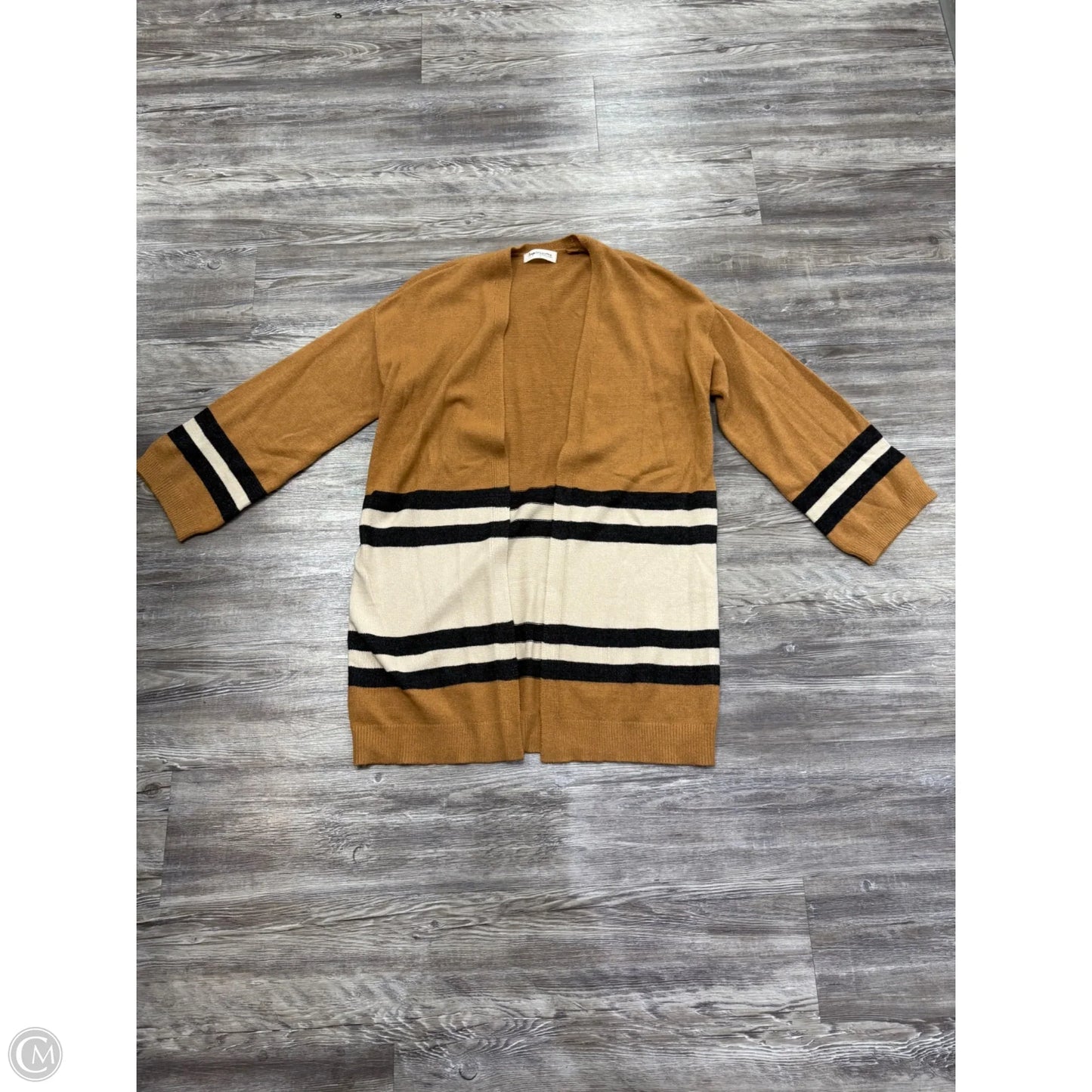 Cardigan By Impressions In Tan, Size: L