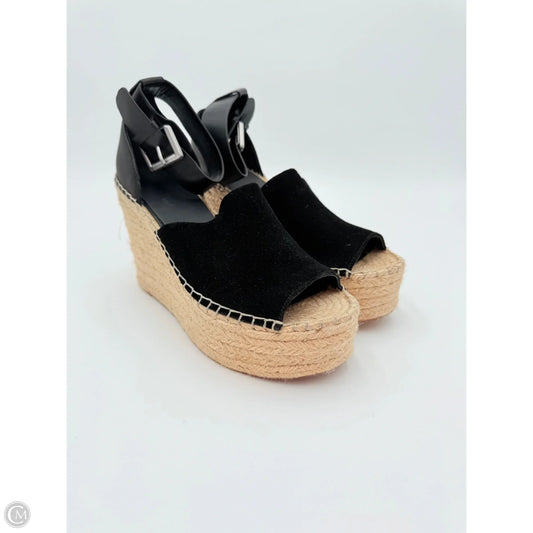 Sandals Heels Platform By Marc Fisher In Black & Cream, Size: 7.5