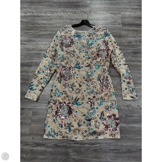 Dress Party Short By Anthropologie In Beige, Size: 14