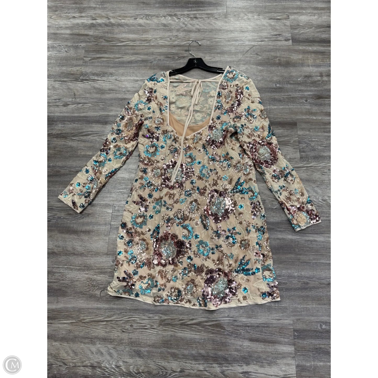 Dress Party Short By Anthropologie In Beige, Size: 14