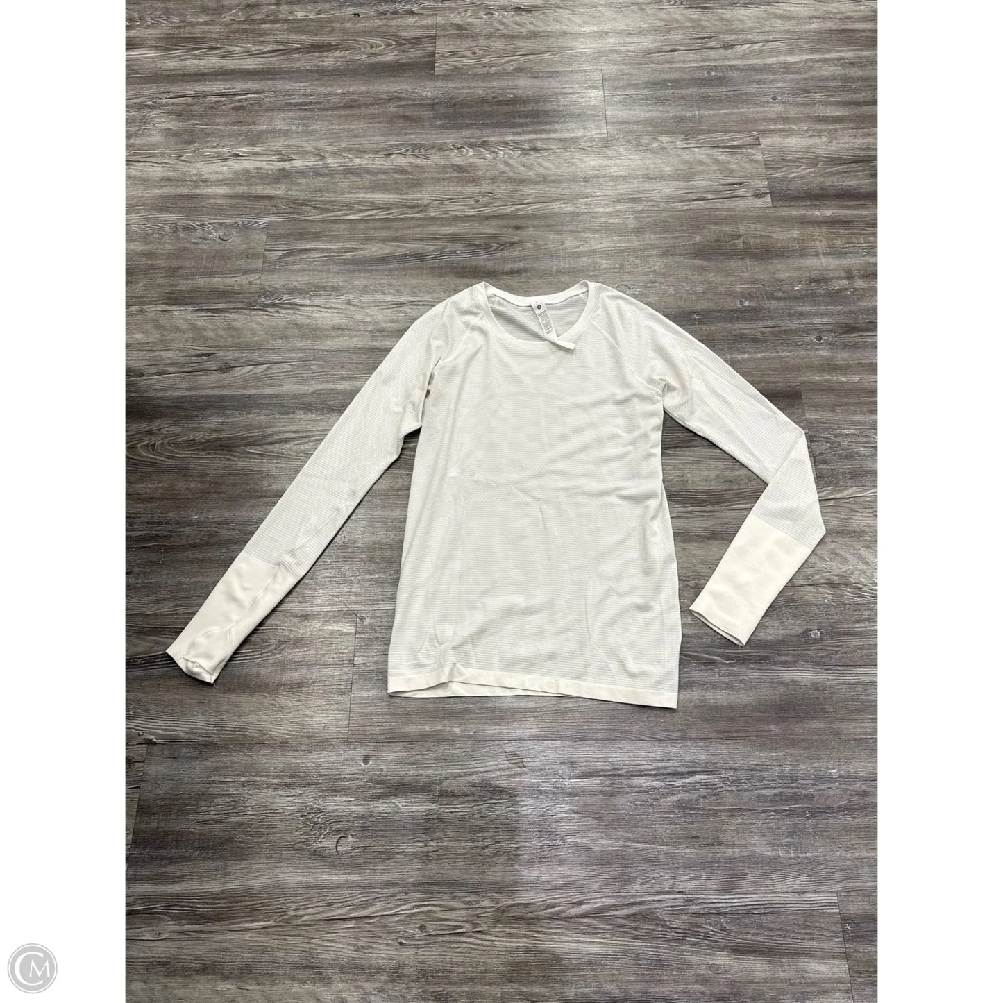 Athletic Top Long Sleeve Crewneck By Lululemon In White, Size: 8