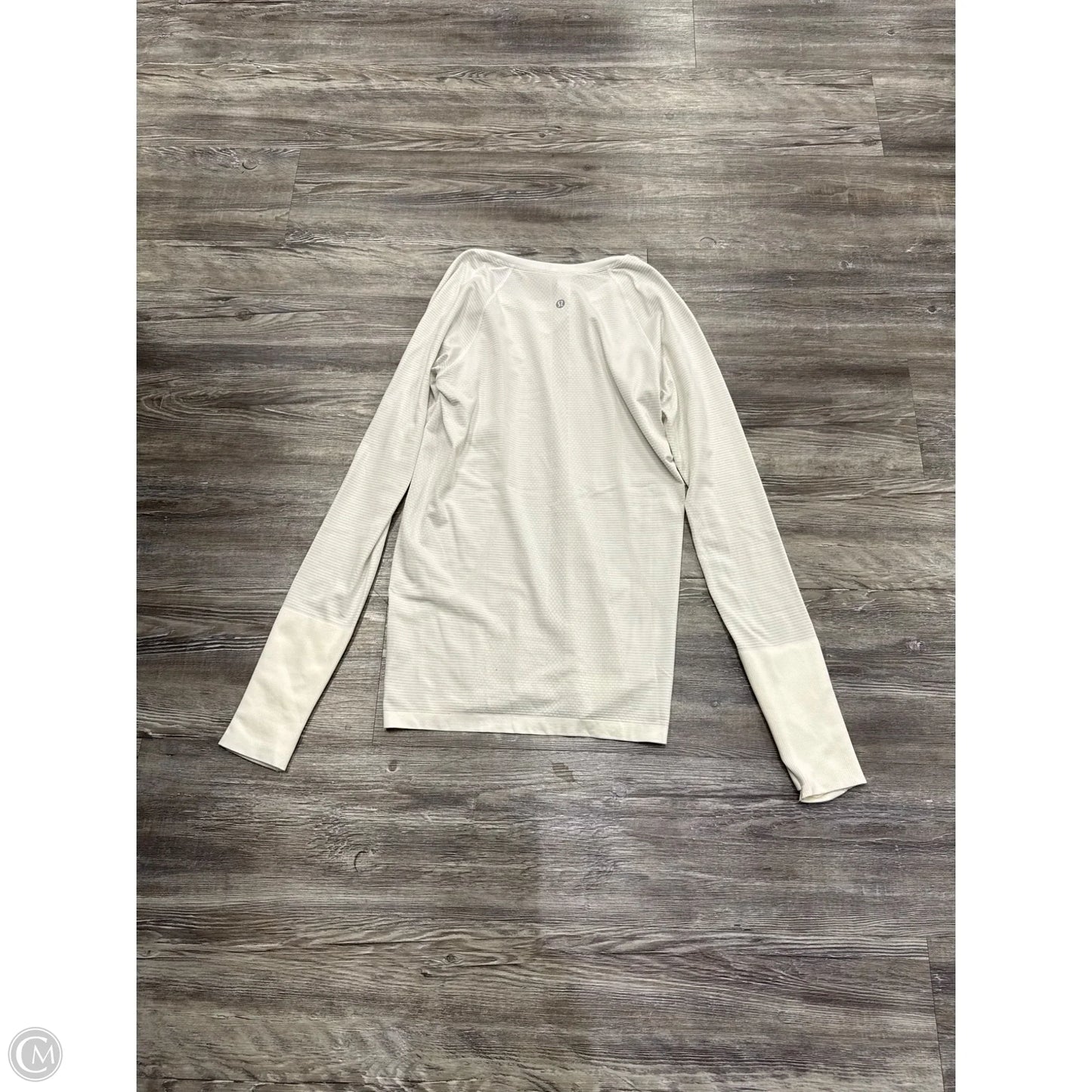 Athletic Top Long Sleeve Crewneck By Lululemon In White, Size: 8