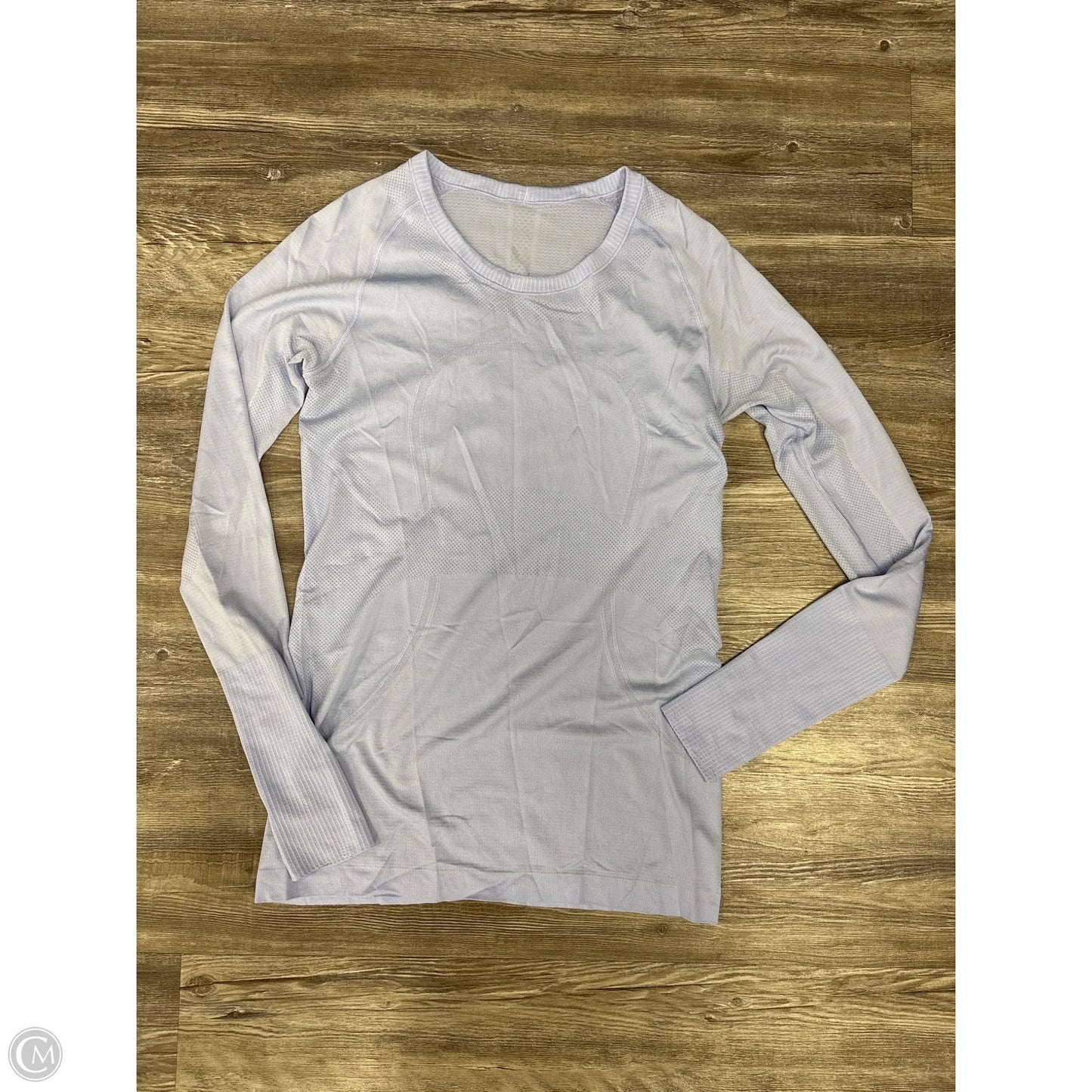Athletic Top Long Sleeve Crewneck By Lululemon In Blue, Size: M