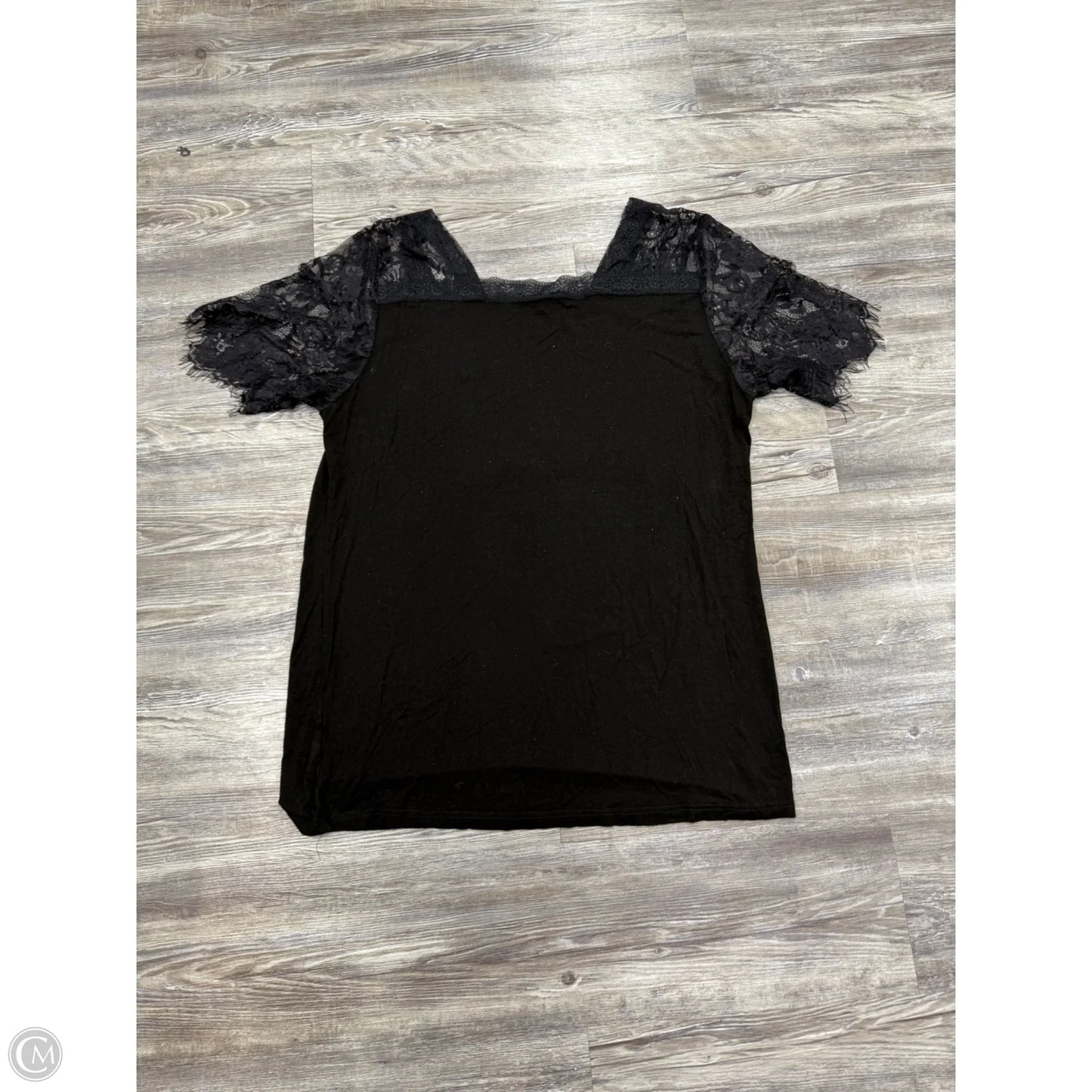 Top Short Sleeve By Pol In Black, Size: 3x