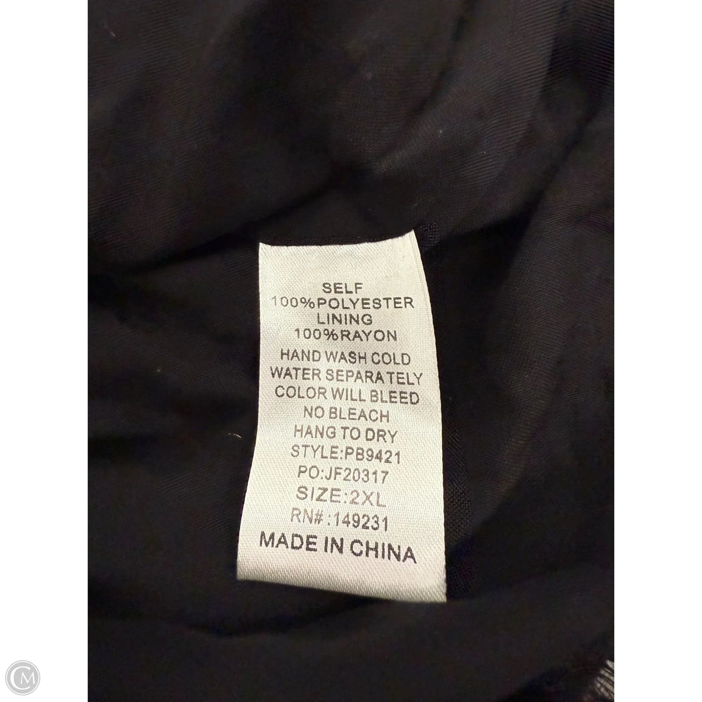 Top Sleeveless By Kori America  In Black, Size: 2x