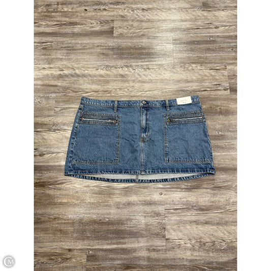 Skirt Mini & Short By Abercrombie And Fitch In Blue Denim, Size: 22