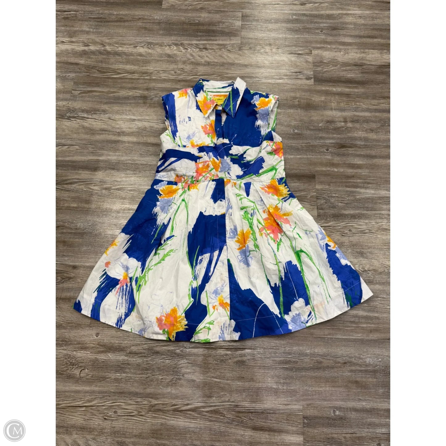 Dress Casual Short By Maeve In Blue & White, Size: 12