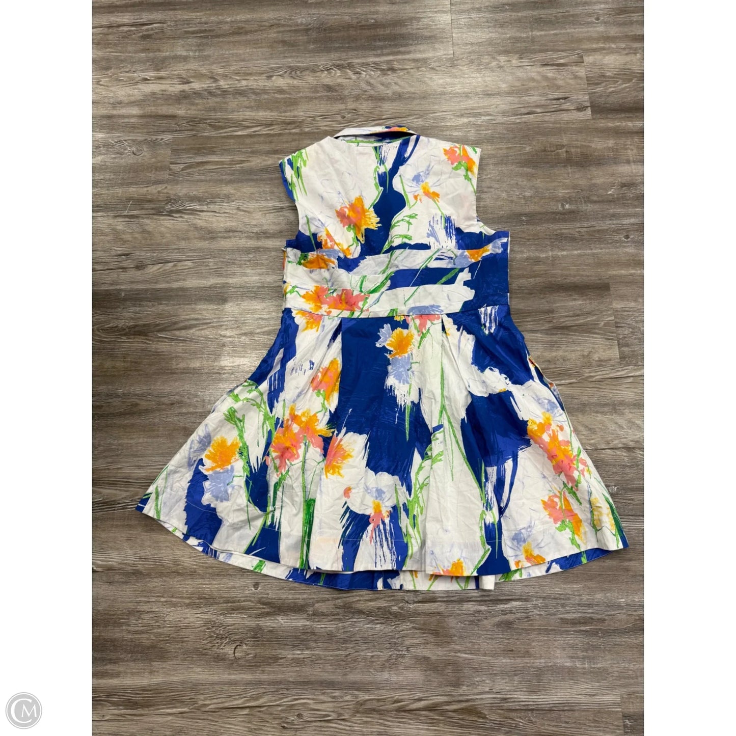 Dress Casual Short By Maeve In Blue & White, Size: 12