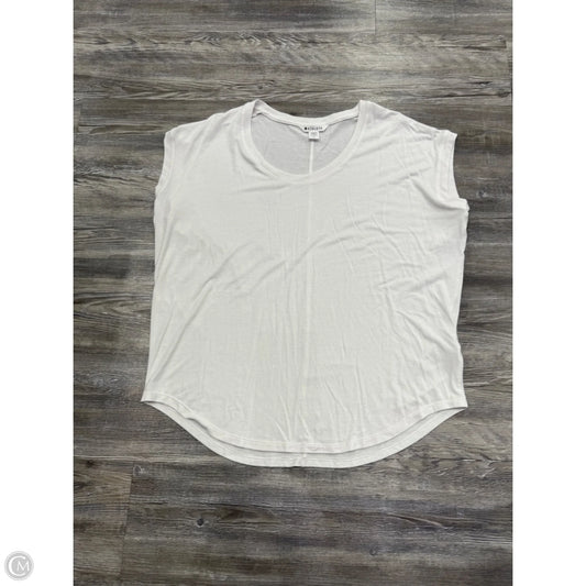 Athletic Top Short Sleeve By Athleta In White, Size: L