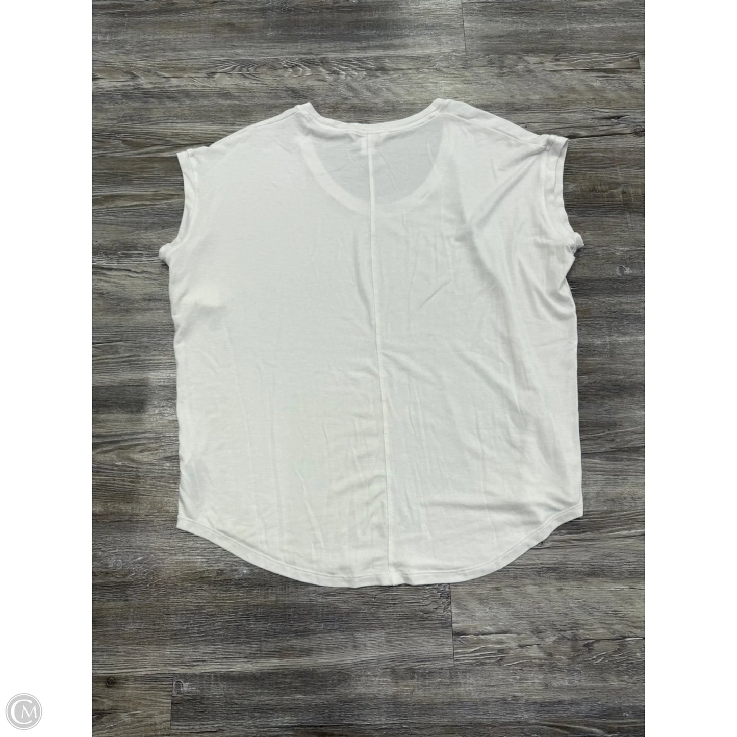 Athletic Top Short Sleeve By Athleta In White, Size: L