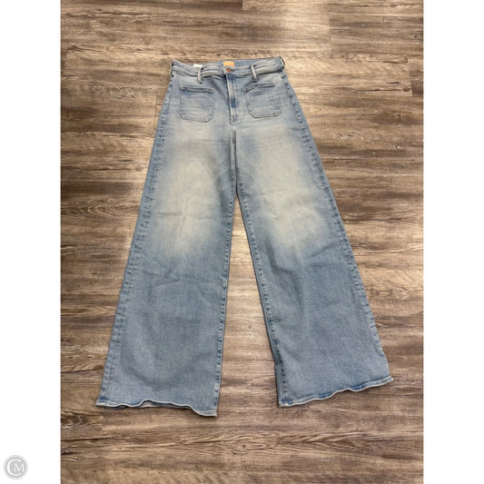 Jeans Wide Leg By Mother In Blue Denim, Size: 8