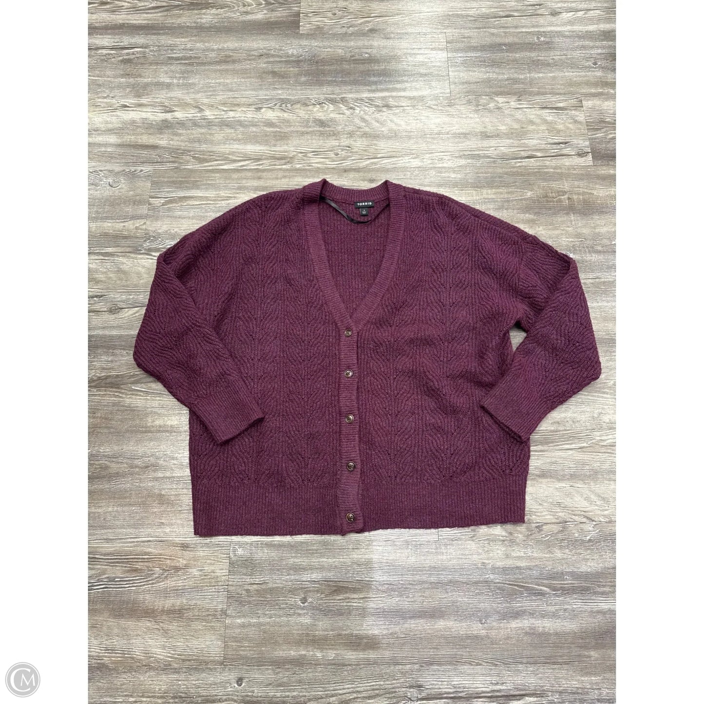 Cardigan By Torrid In Purple, Size: 1x