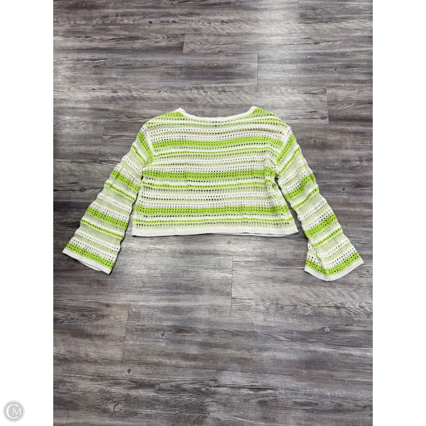 Sweater By Torrid In Green & White, Size: L