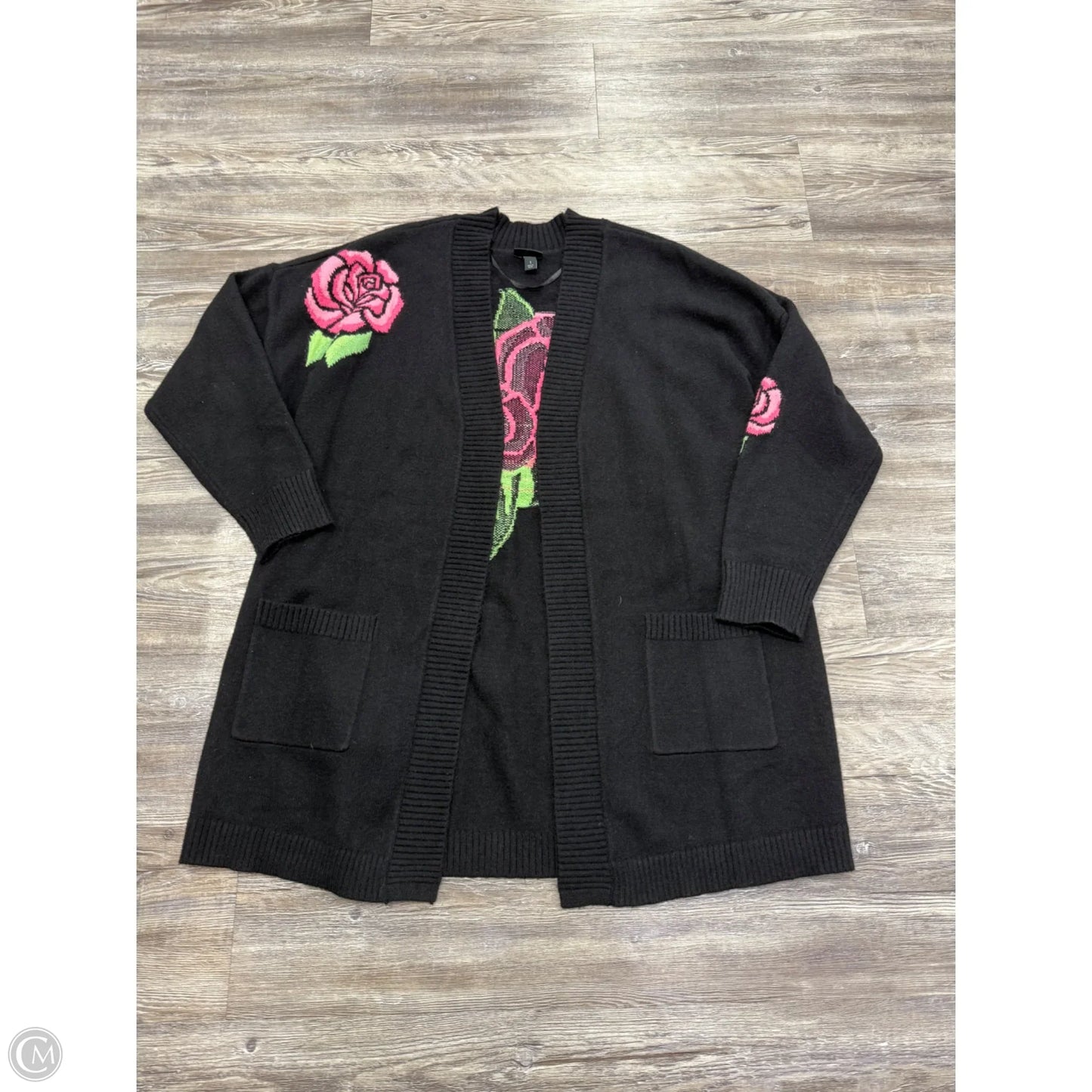 Sweater Cardigan By Torrid In Black, Size: 1x