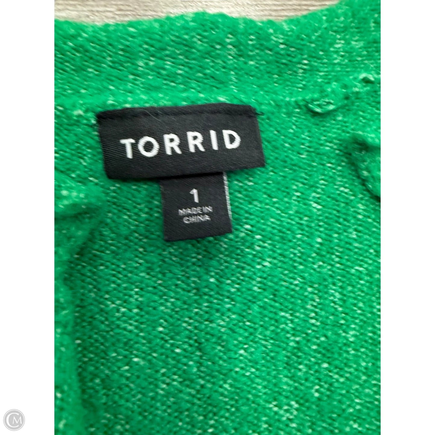 Sweater Short Sleeve By Torrid In Green, Size: 1x