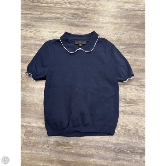 Sweater Short Sleeve By Zara In Navy, Size: S