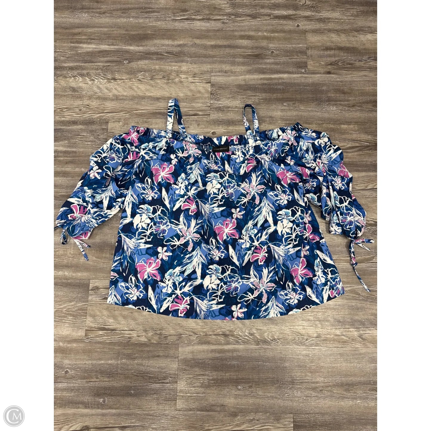 Top 3/4 Sleeve By Lane Bryant In Floral Print, Size: 18/20