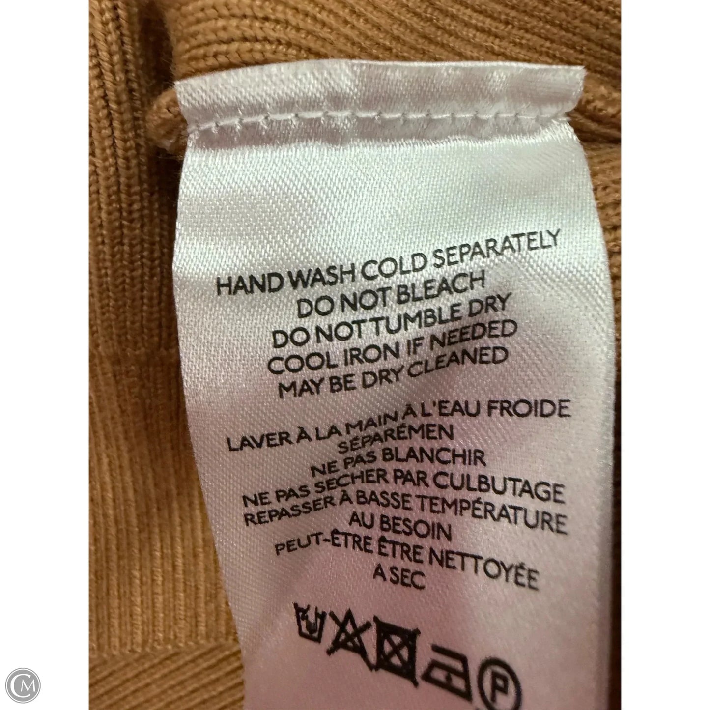 Sweater By Maeve In Tan & White, Size: 3x