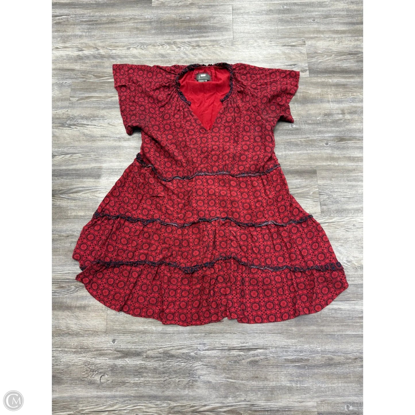 Dress Casual Midi By Anthropologie In Red, Size: 1x