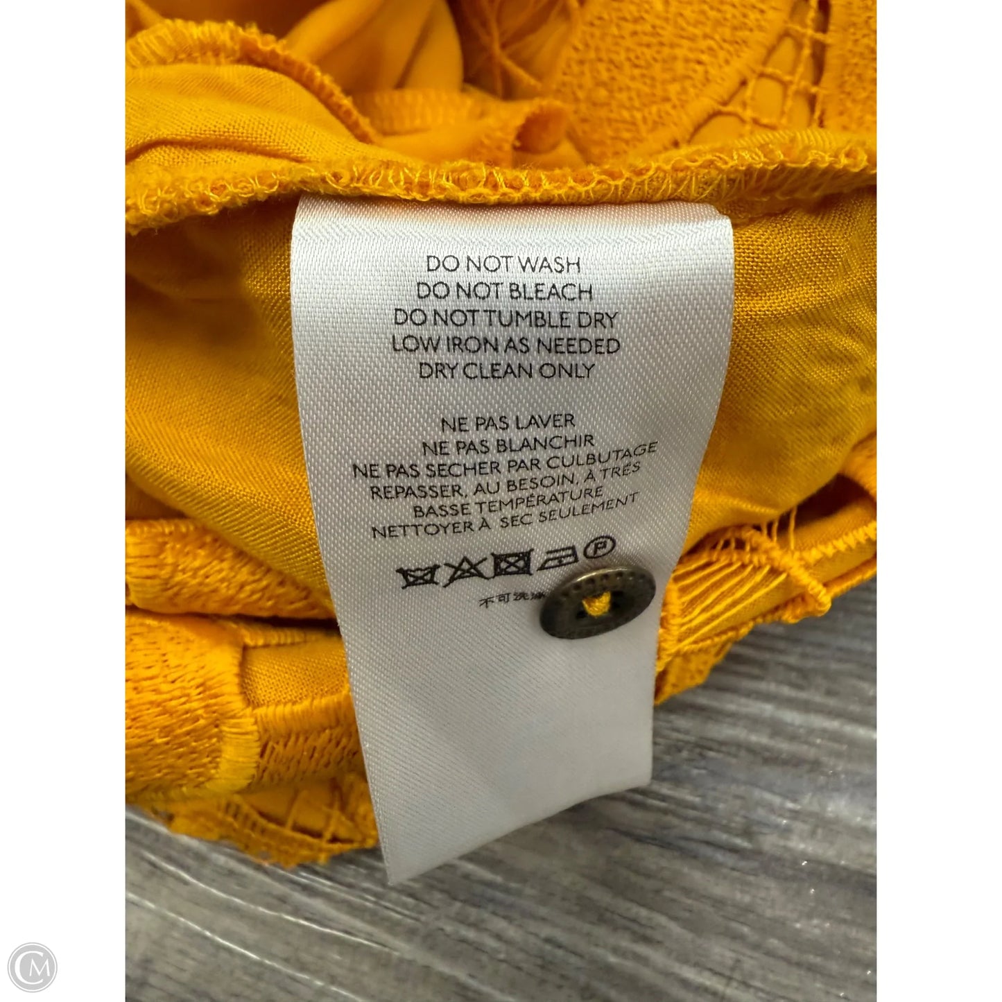 Dress Casual Midi By Anthropologie In Yellow, Size: Xs