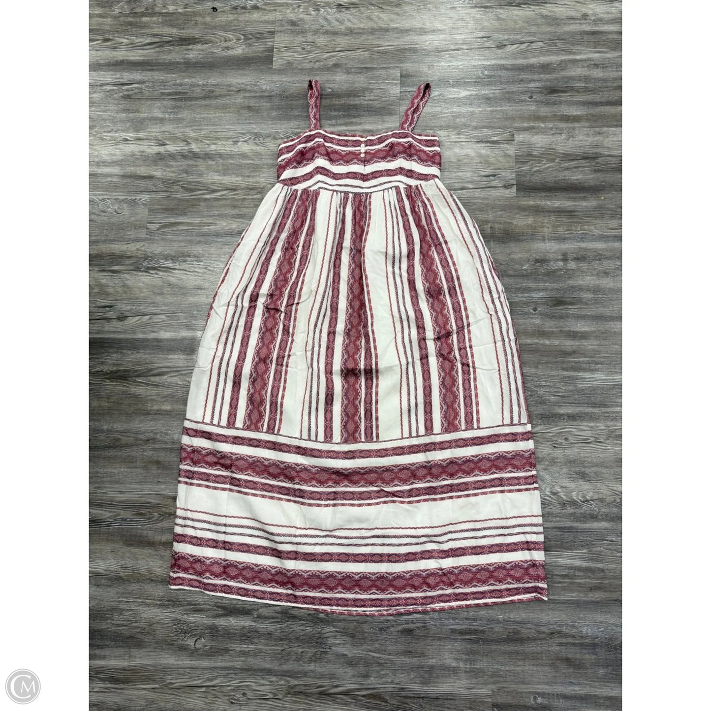 Dress Casual Midi By Maggy London In Blue & Red & White, Size: 10