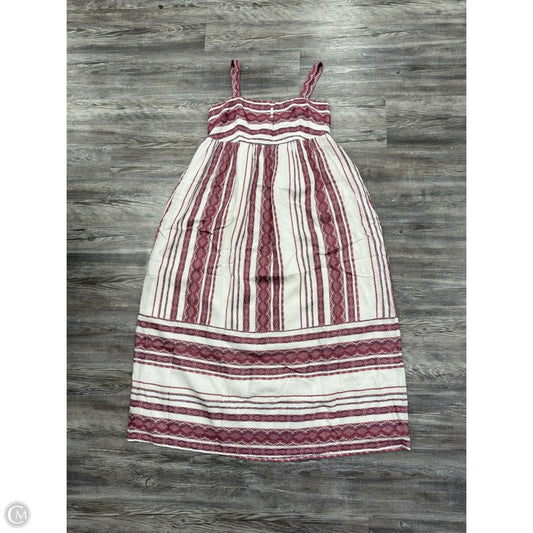 Dress Casual Midi By Maggy London In Blue & Red & White, Size: 10