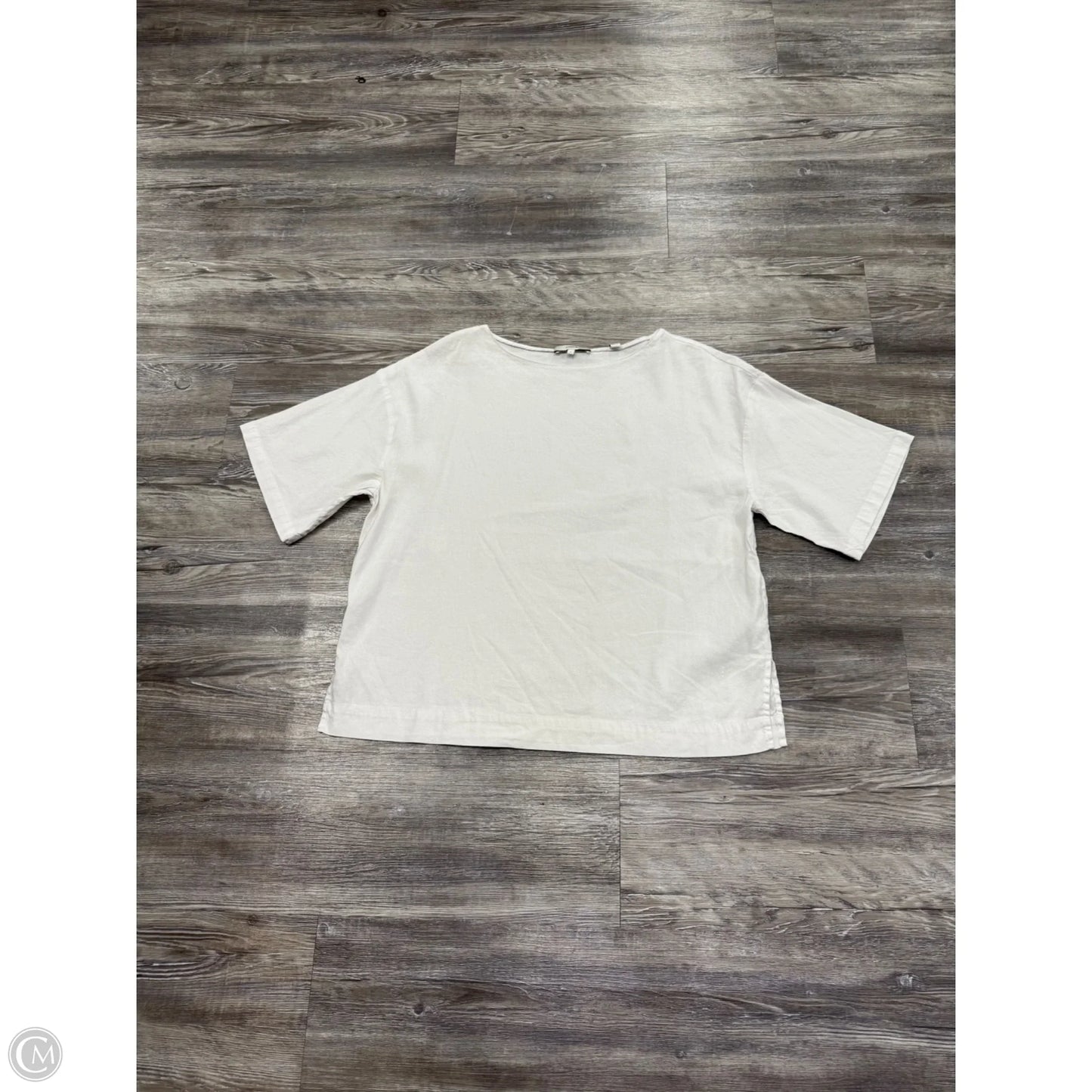 Top Short Sleeve By Vince In White, Size: S