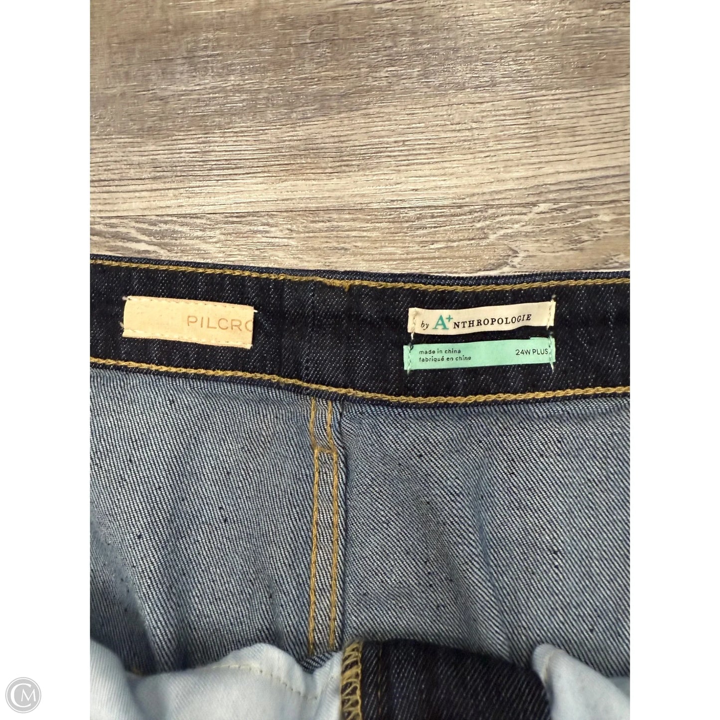 Jeans Straight By Anthropologie In Blue Denim, Size: 24