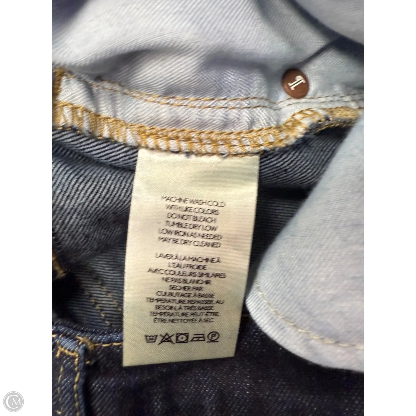 Jeans Straight By Anthropologie In Blue Denim, Size: 24