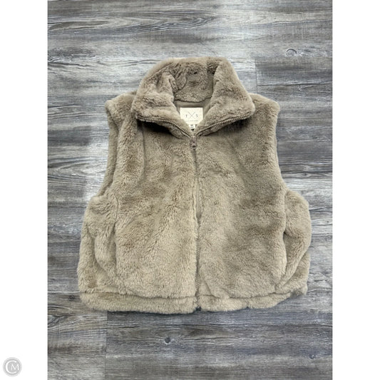 Vest Faux Fur & Sherpa By Thread And Supply In Tan, Size: Xs