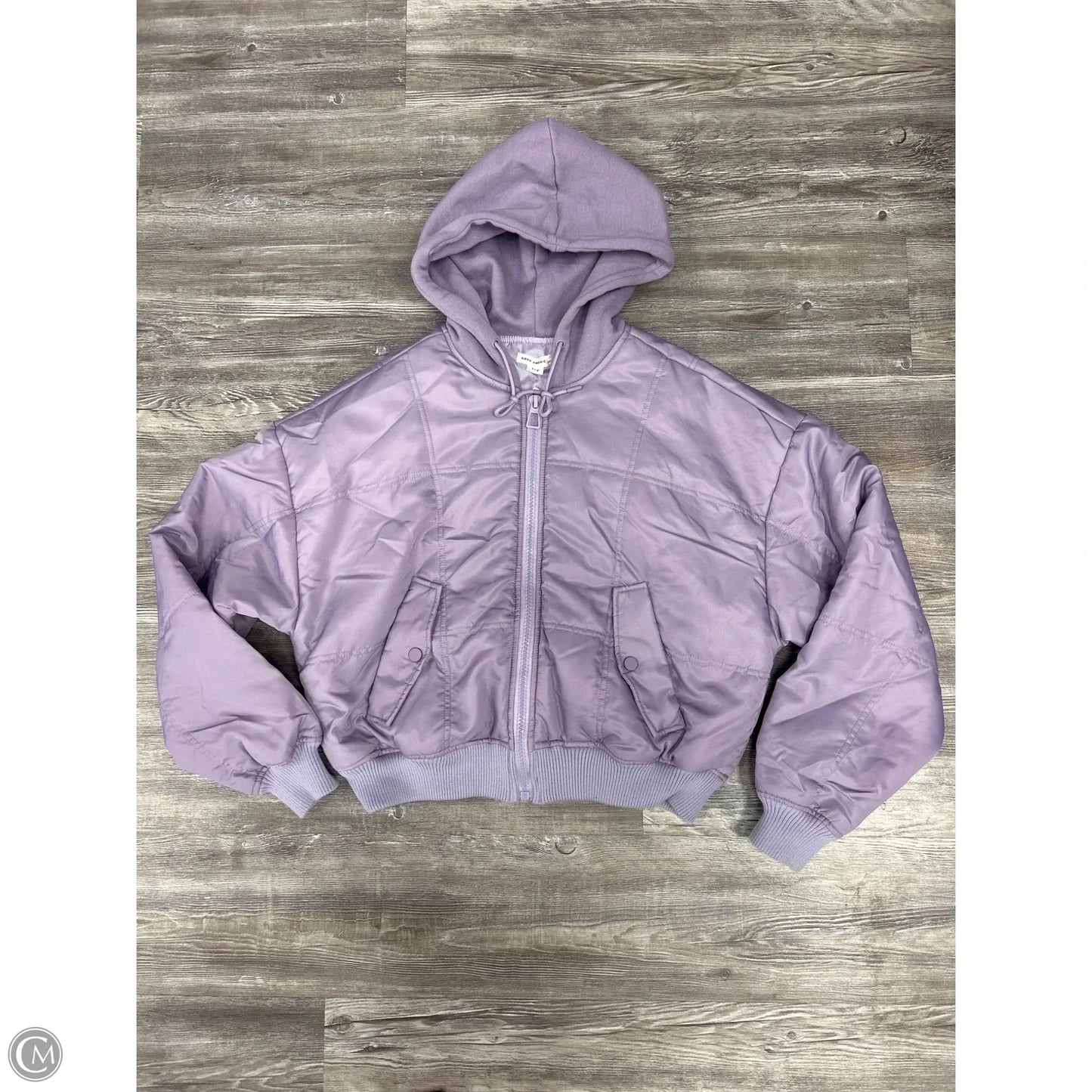 Jacket Designer By Good American In Purple, Size: S