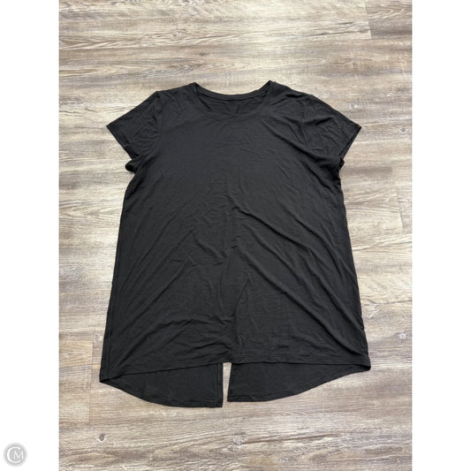Athletic Top Short Sleeve By Lululemon In Black, Size: 8