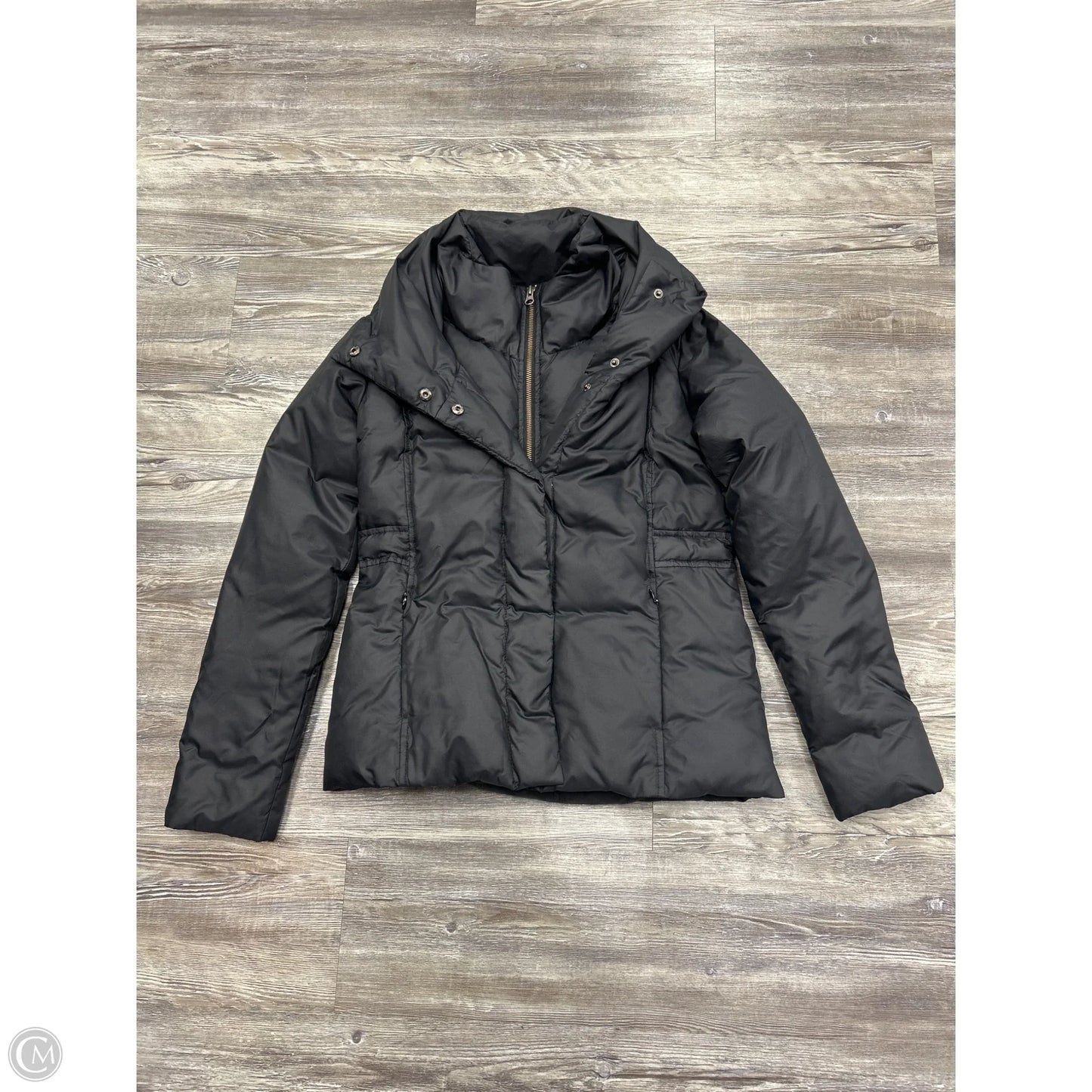 Jacket Puffer & Quilted By Theory In Black, Size: M