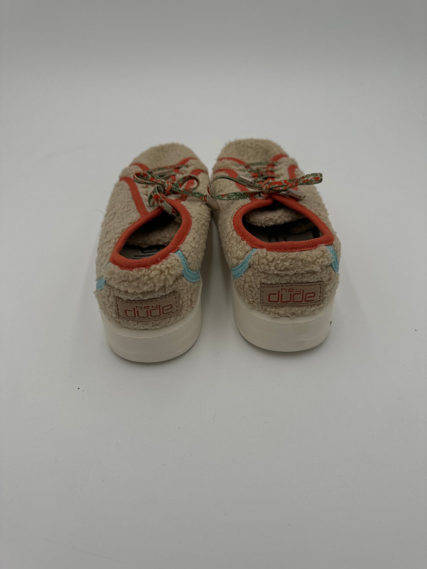 Shoes Sneakers By Hey Dude In Orange, Size: 6