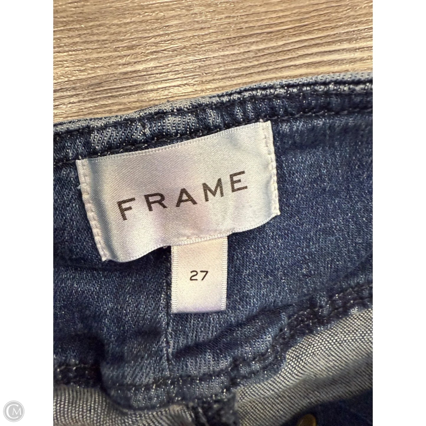 Jeans Wide Leg By Frame In Blue Denim, Size: 4