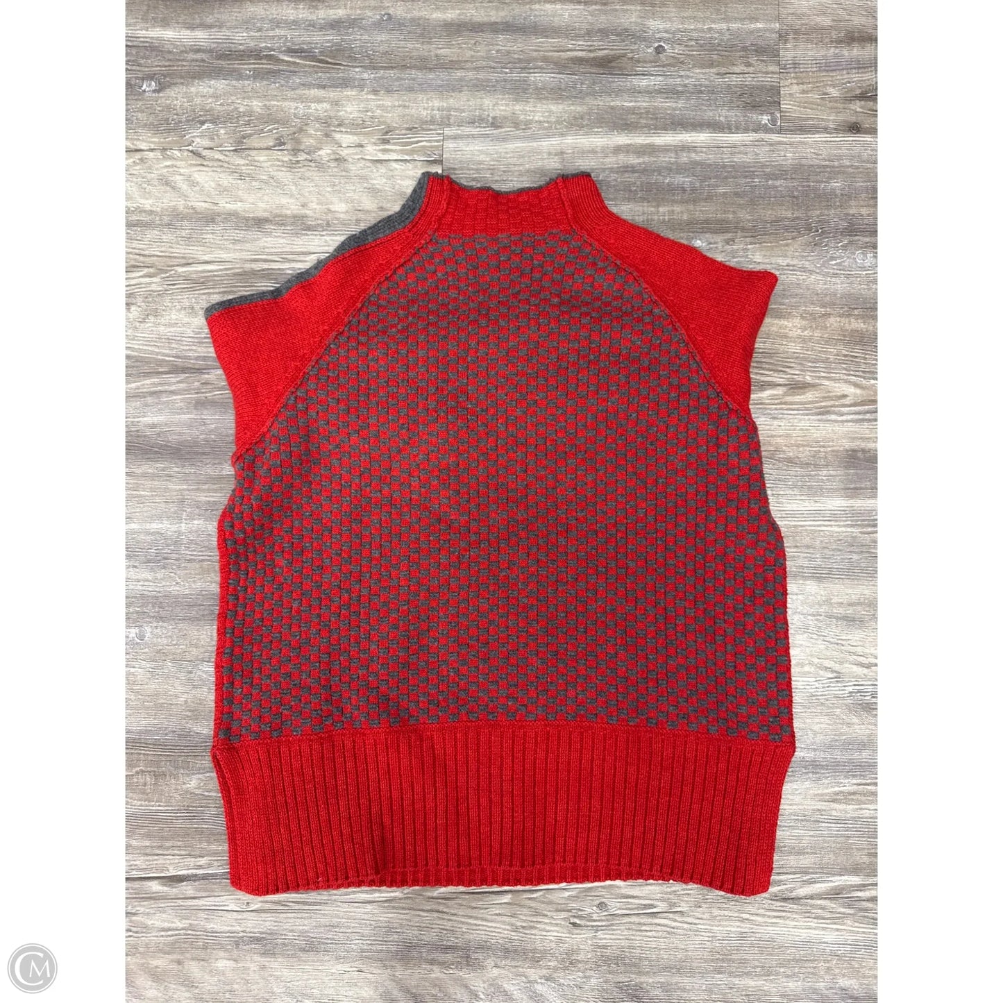 Sweater By Zaket & Plover In Grey & Red, Size: M