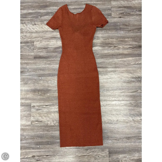 Dress Casual Midi By Cmc In Tan, Size: S