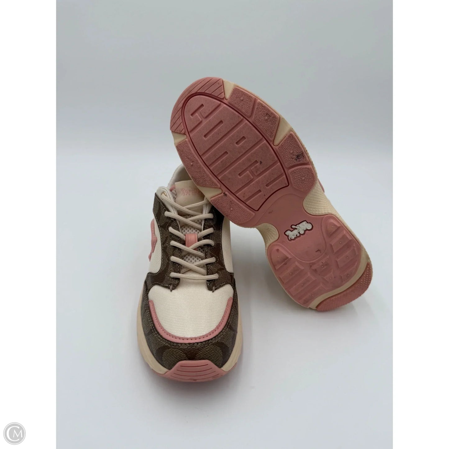 Shoes Designer By Coach In Pink & Tan, Size: 7