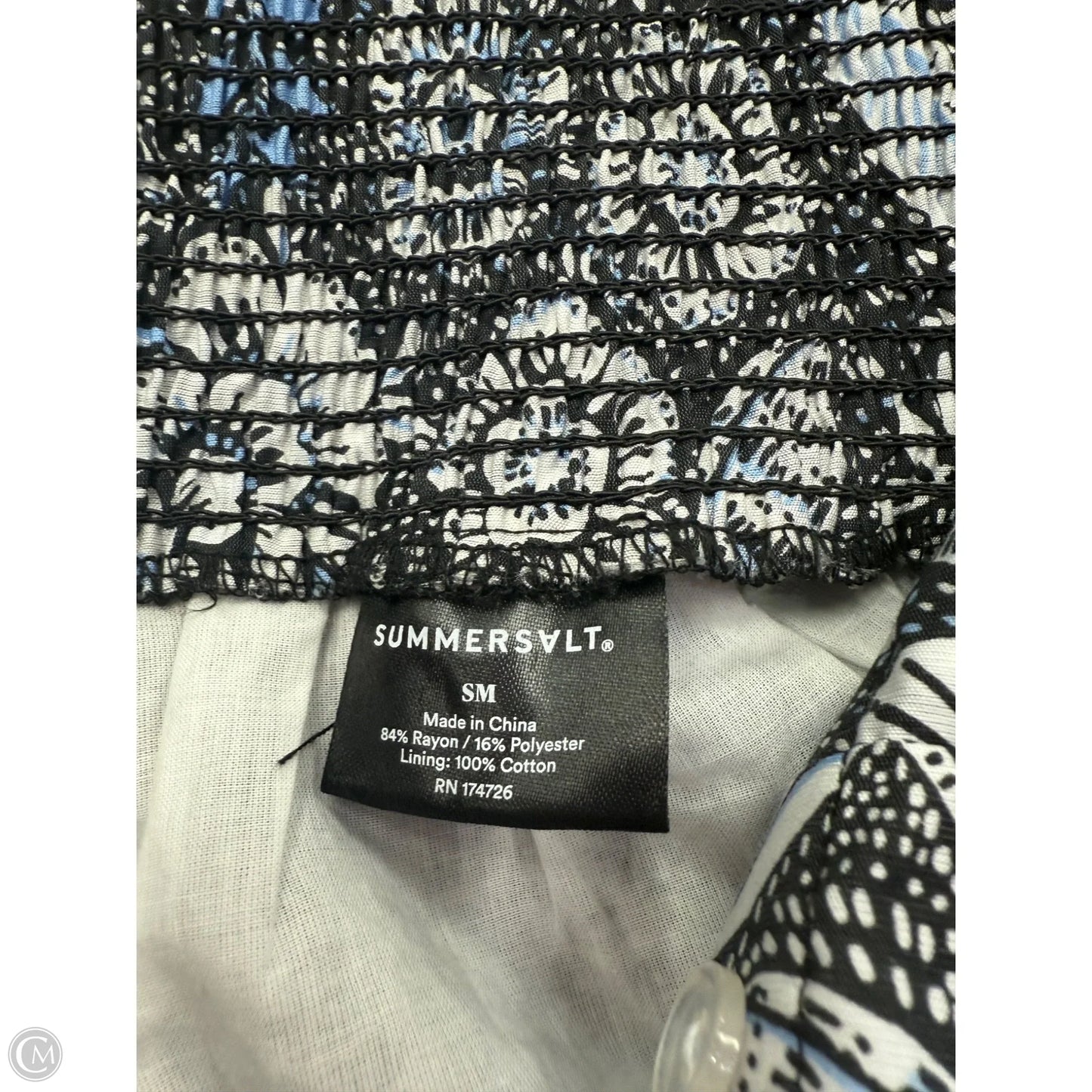 Dress Casual Maxi By Summersalt In Black & Blue, Size: S