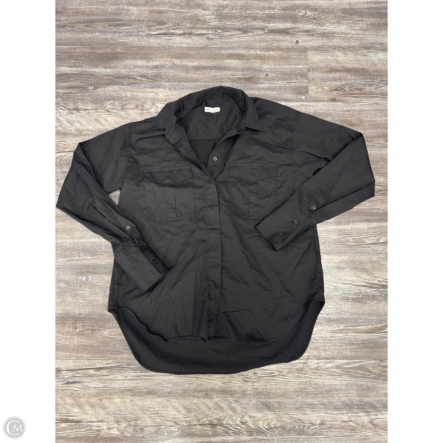 Top Long Sleeve Designer By Good American In Black, Size: S