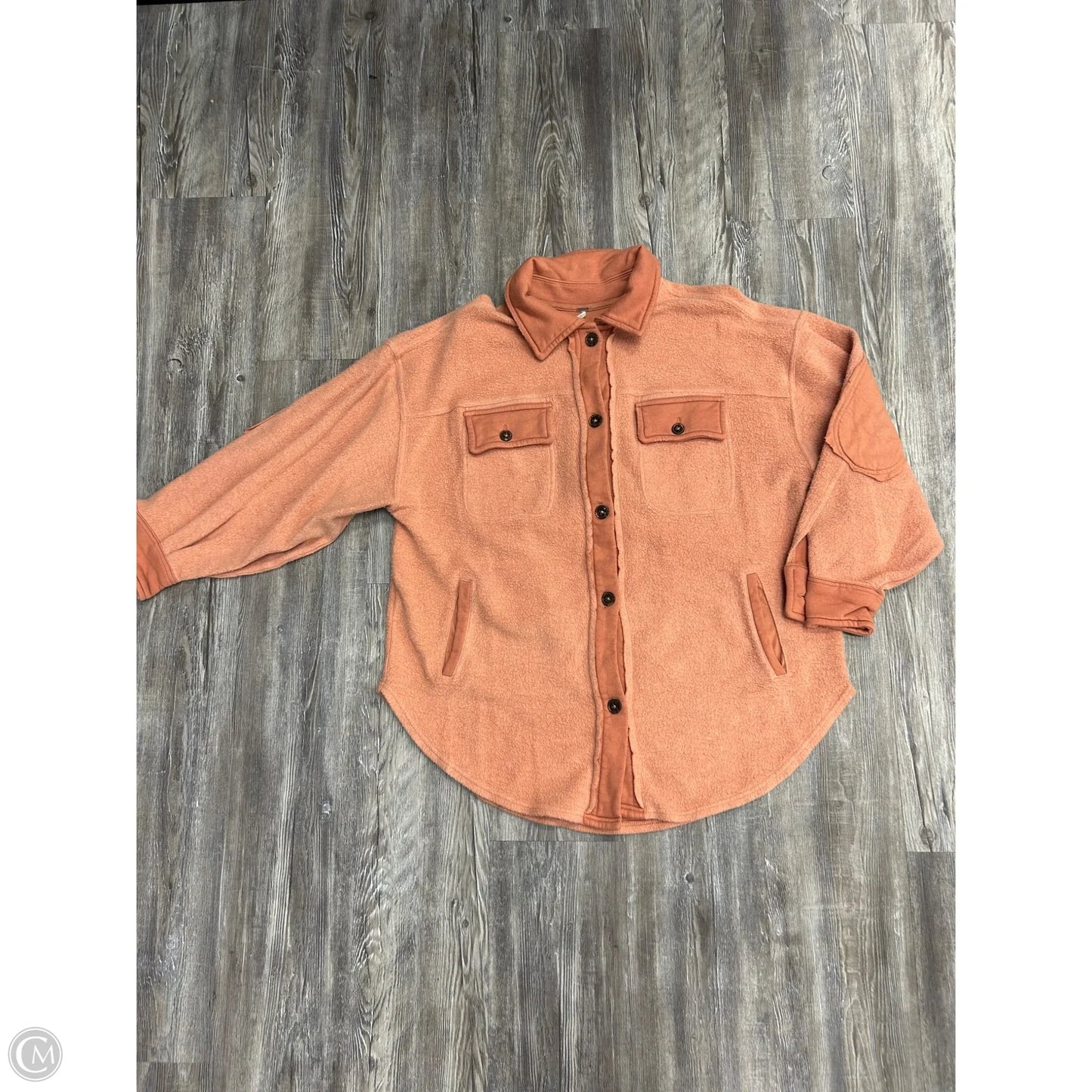 Jacket Shirt By Free People In Orange, Size: S