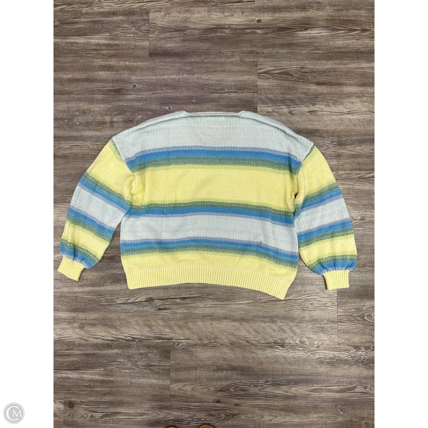 Sweater By Loft In Blue & Yellow, Size: Xl
