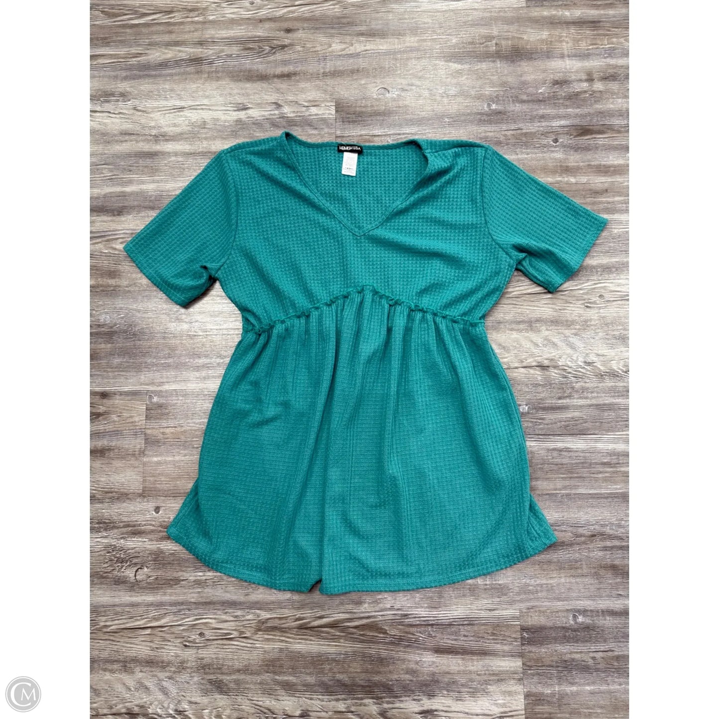 Top Short Sleeve By Heimish Usa In Teal, Size: 2x