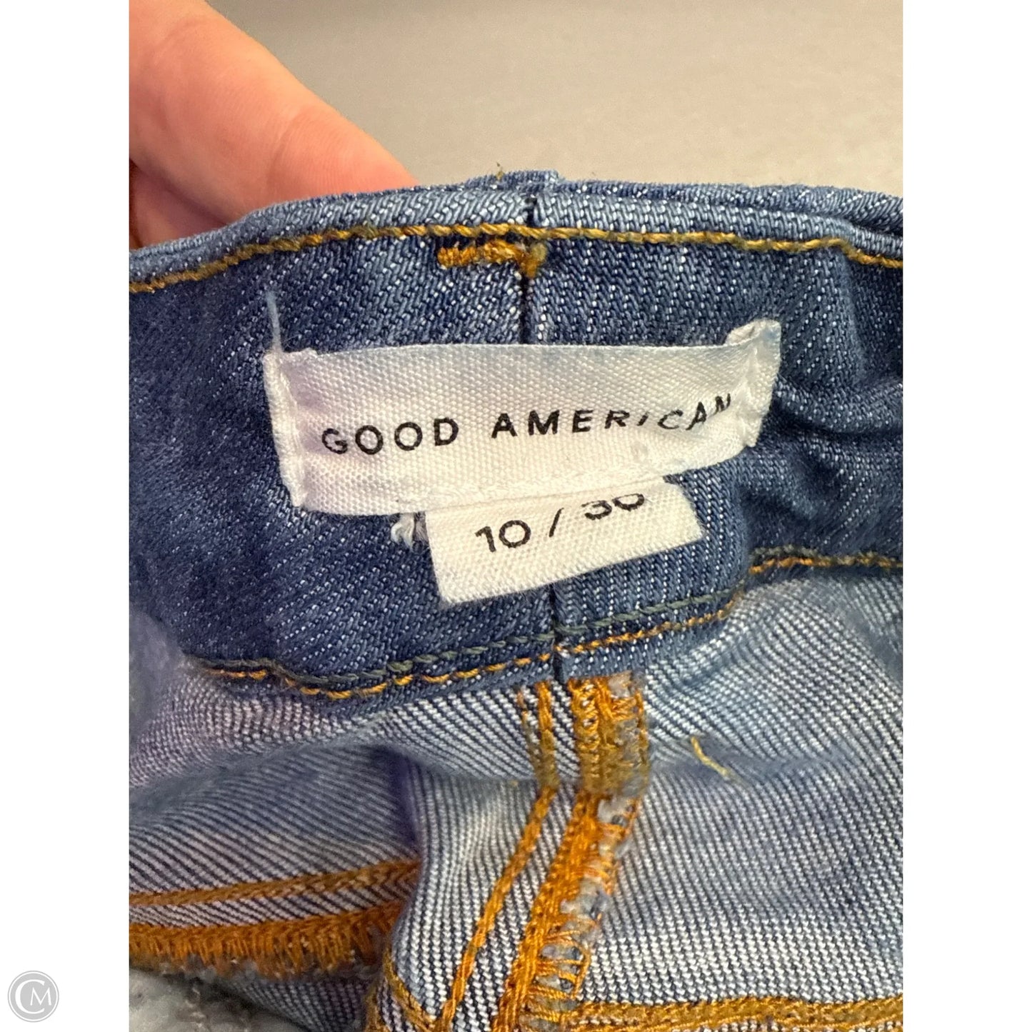 Jeans Designer By Good American In Blue Denim, Size: 10