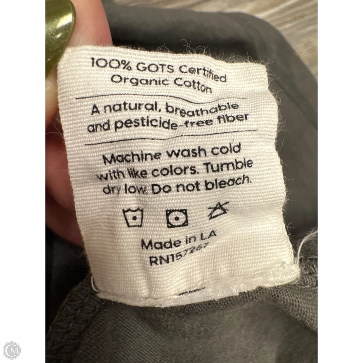 Top Short Sleeve Designer By Mate In Grey, Size: Xs