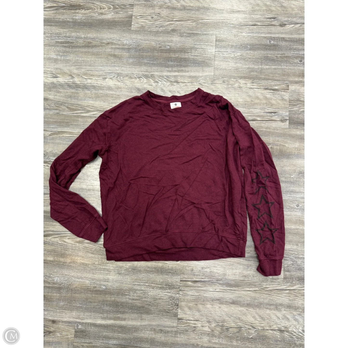 Sweatshirt Crewneck By Sundry In Maroon, Size: M