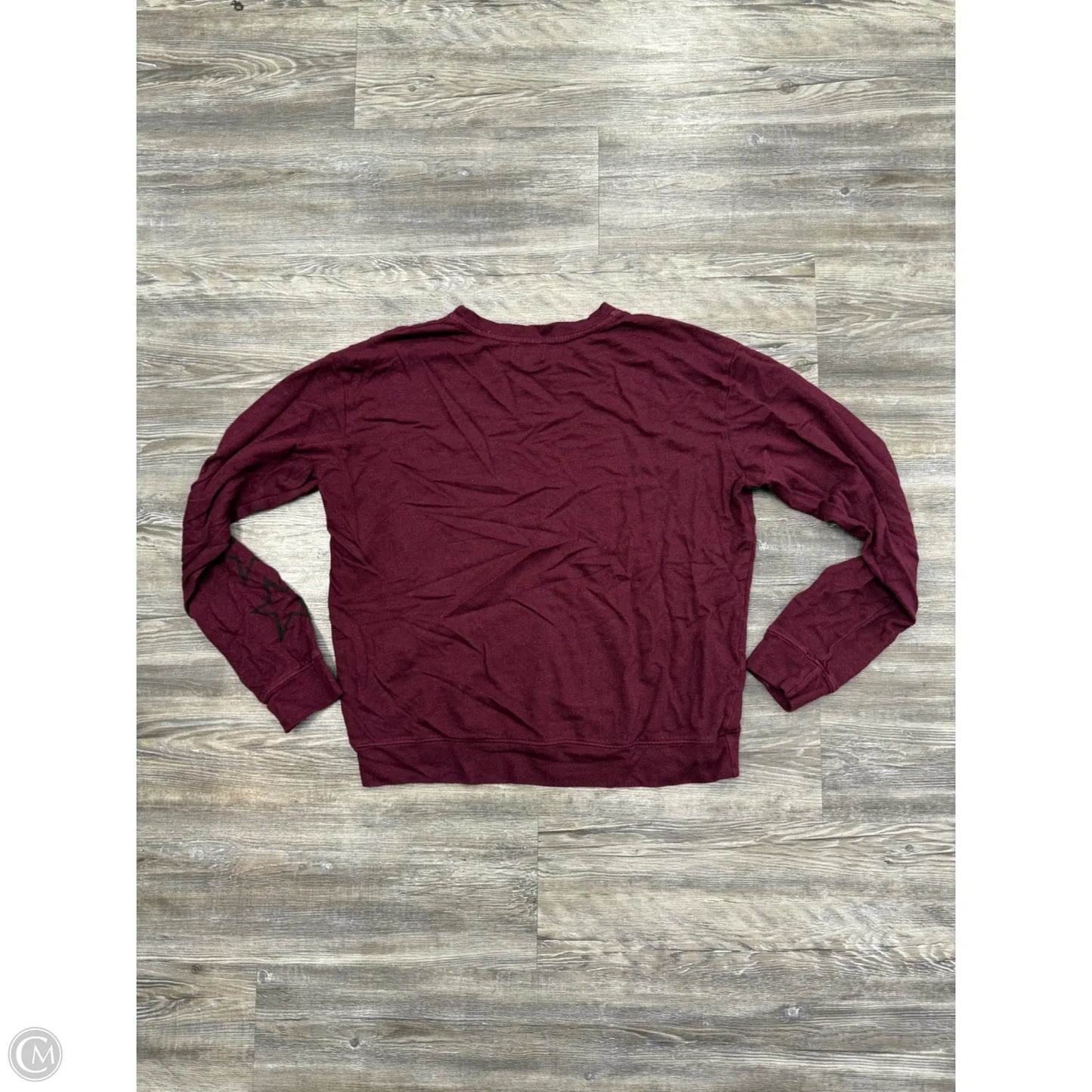 Sweatshirt Crewneck By Sundry In Maroon, Size: M