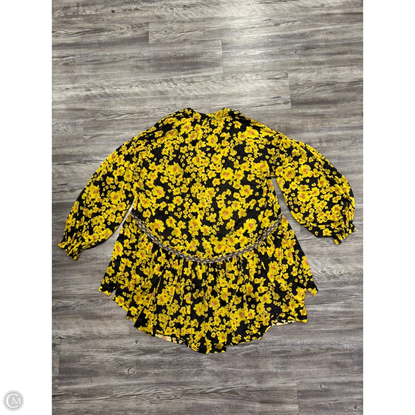 Dress Casual Short By Free People In Black & Yellow, Size: M