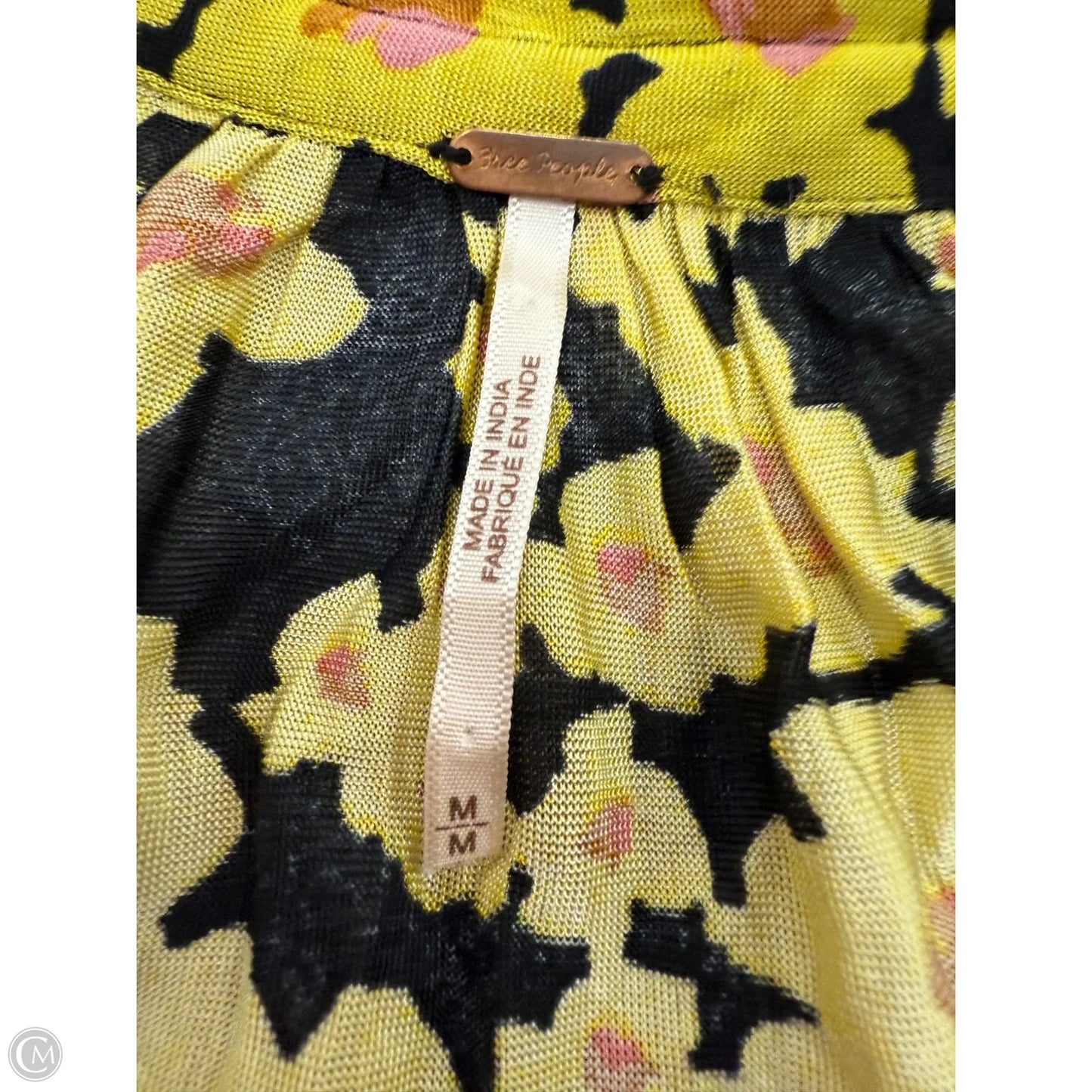 Dress Casual Short By Free People In Black & Yellow, Size: M